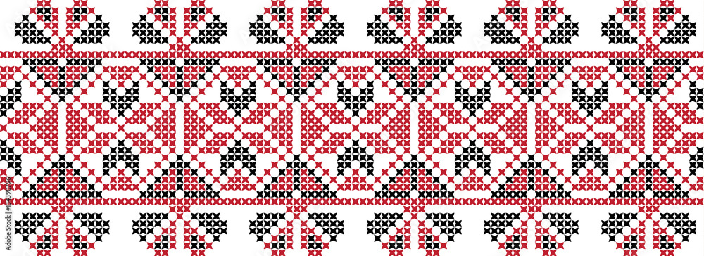 Embroidered cross-national pattern Embroidered cross-national pattern