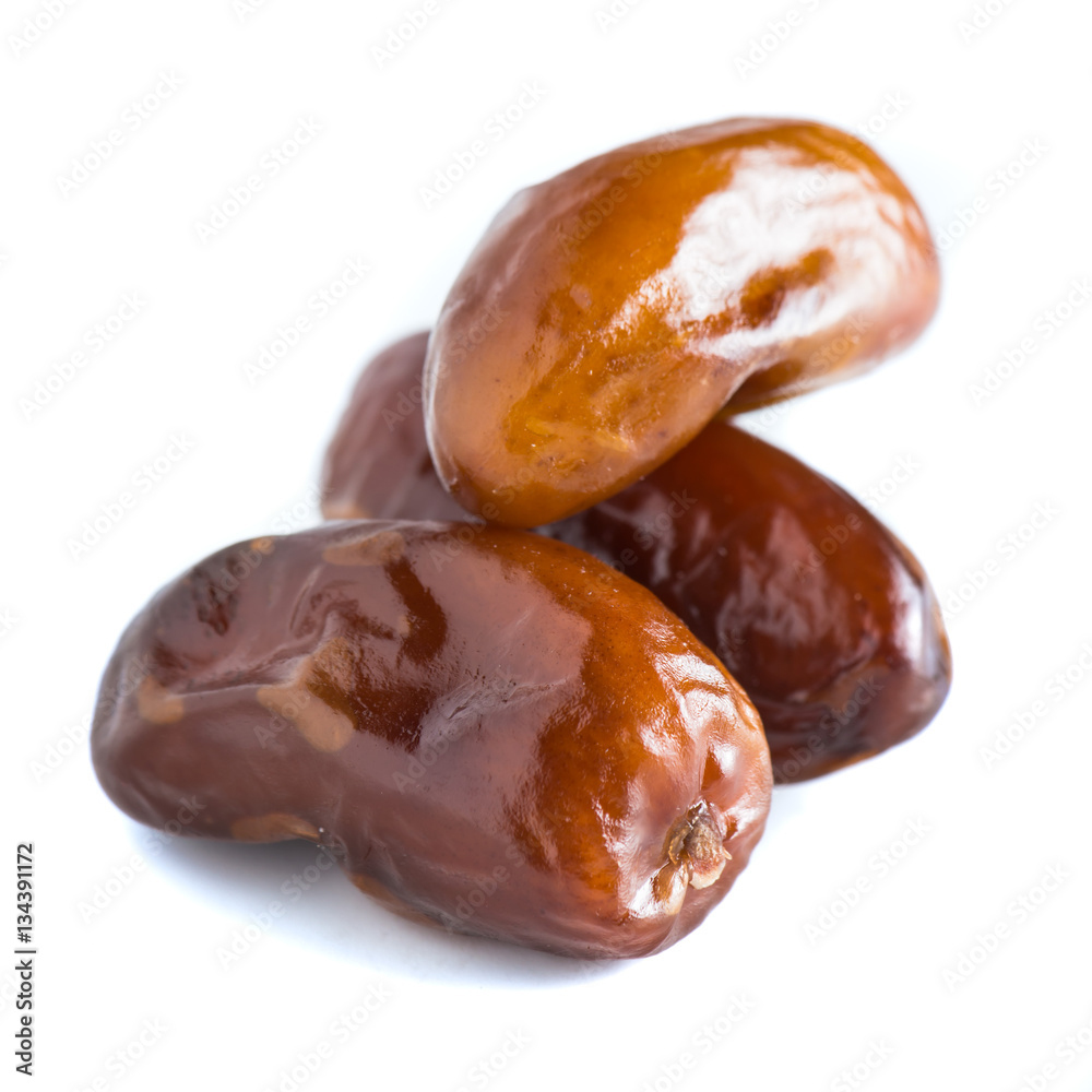 Dates fruit on white background Dates fruit on white background