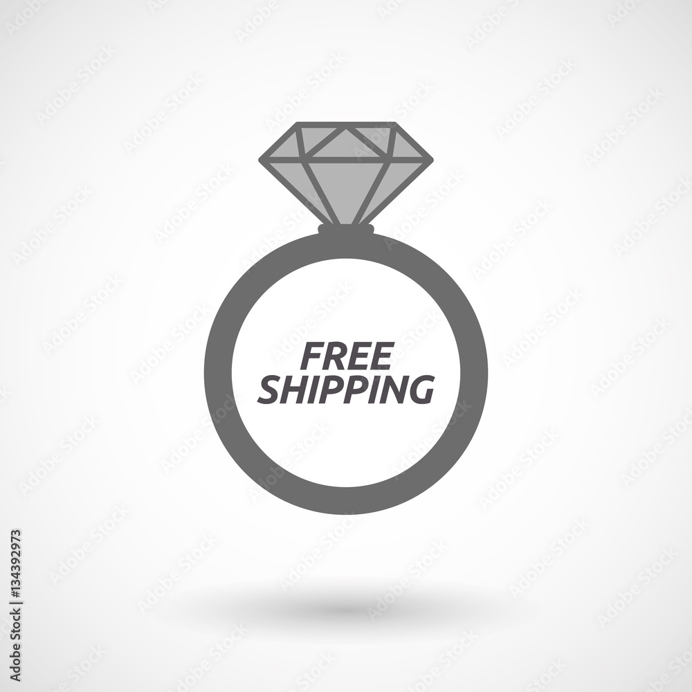 Isolated ring with the text FREE SHIPPING Isolated ring with the text FREE SHIPPING