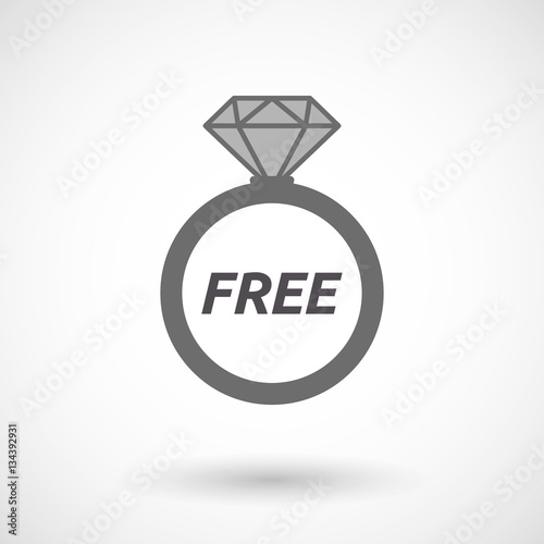 Isolated ring with    the text  FREE