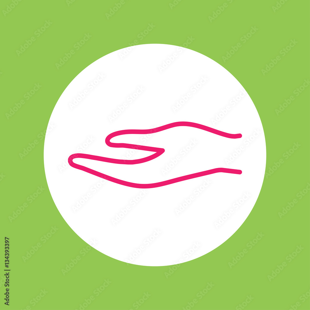 arm hand charity help support sign line icon arm hand charity help support sign line icon