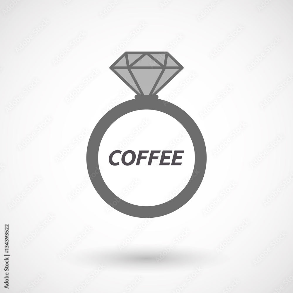 Isolated ring with the text COFFEE Isolated ring with the text COFFEE