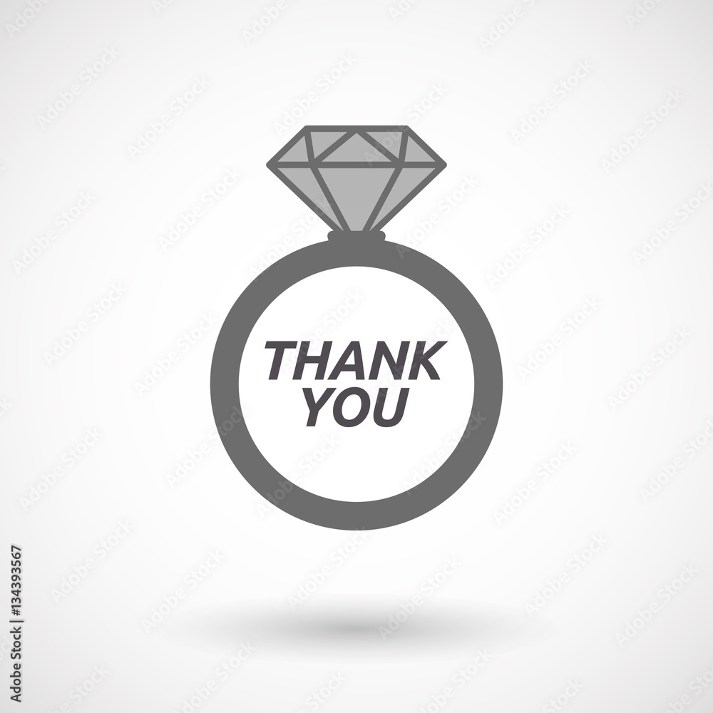 Isolated ring with the text THANK YOU Isolated ring with the text THANK YOU
