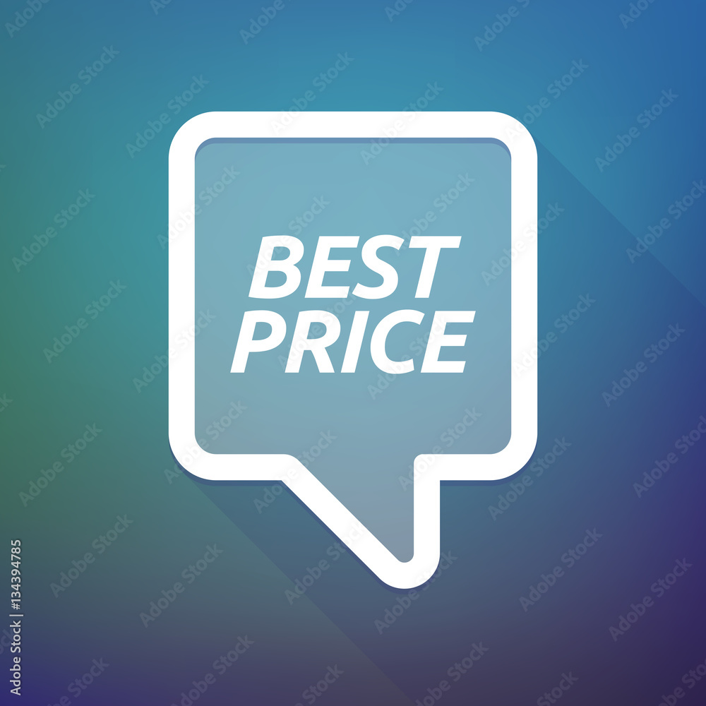 Long shadow tooltip with the text BEST PRICE Long shadow tooltip with the text BEST PRICE