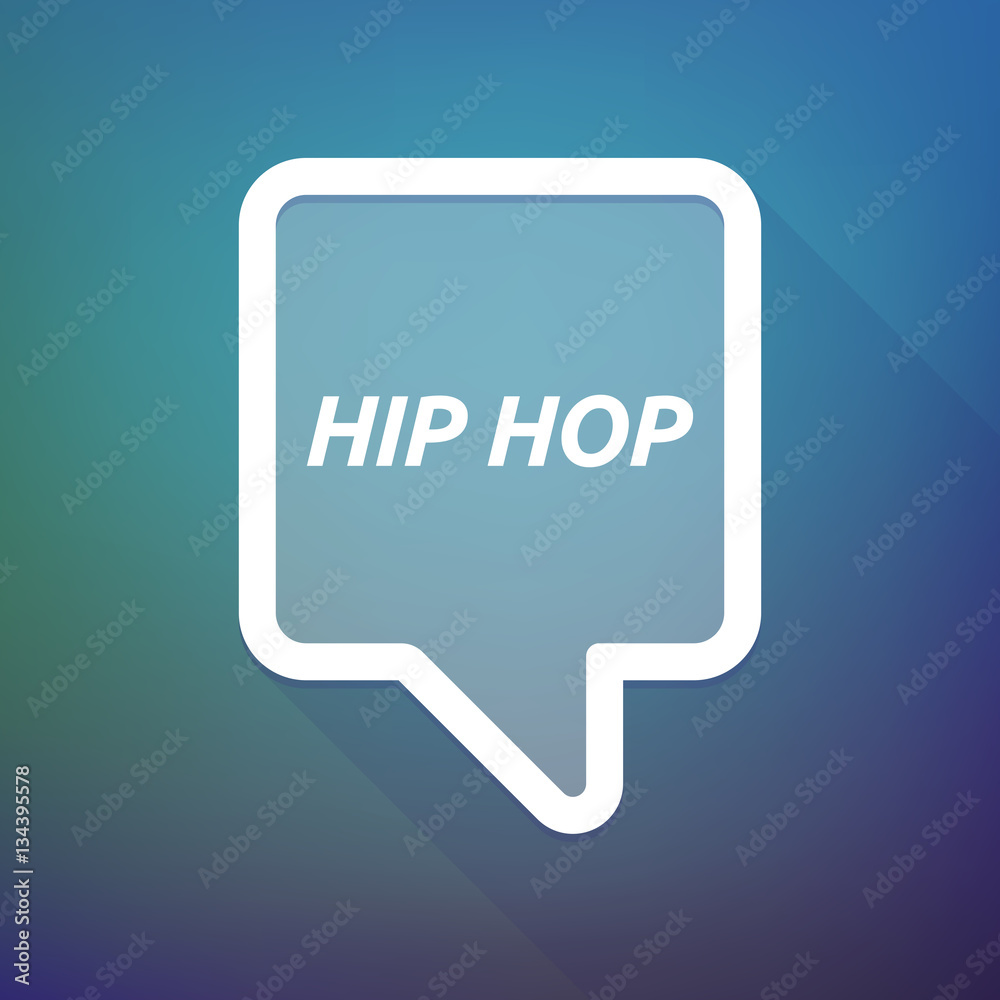 Long shadow tooltip with the text HIP HOP Long shadow tooltip with the text HIP HOP