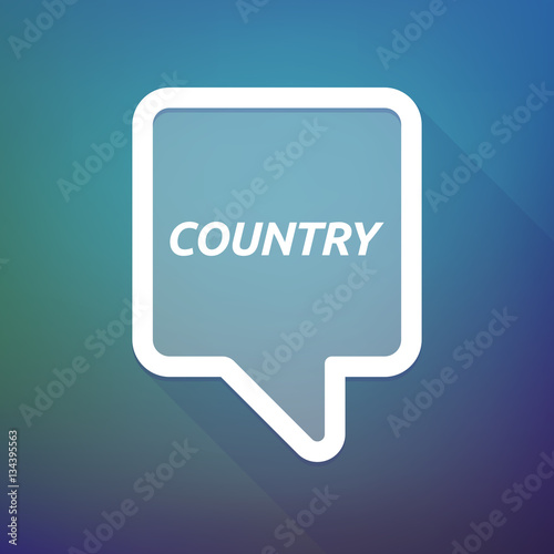 Long shadow tooltip with    the text COUNTRY