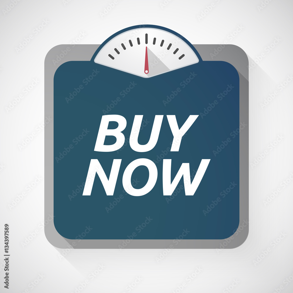 Isolated weight scale with the text BUY NOW Isolated weight scale with the text BUY NOW