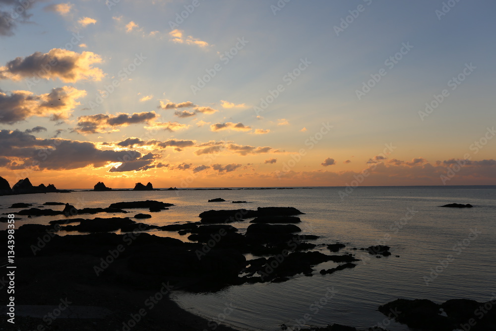 荒船海岸の夜明け