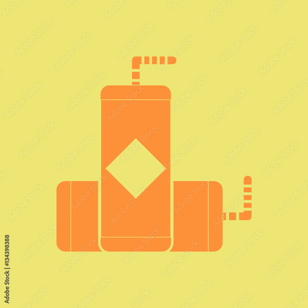 juice packet with straw Vector illustration of drink icon in flat style