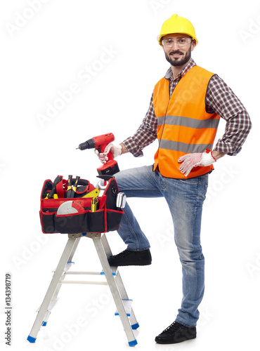 Carpenter with tools