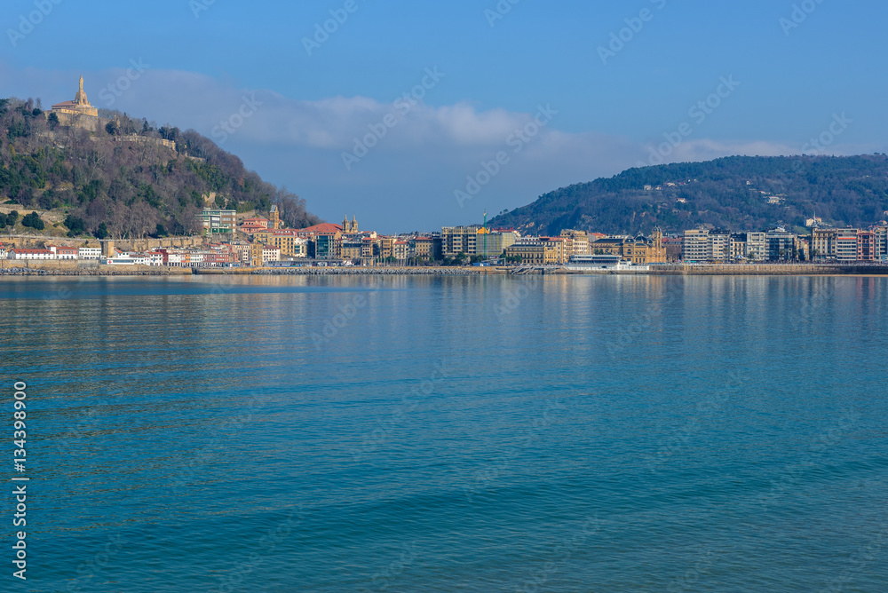 The Concha bay in San Sebastian, Spain