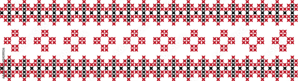 Embroidered cross-national pattern Embroidered cross-national pattern