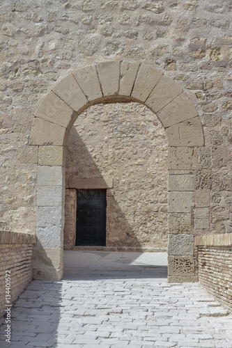 access arch inside Santa Barbara castle