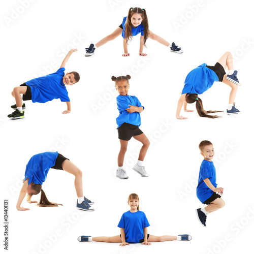 Collage of cute children da...