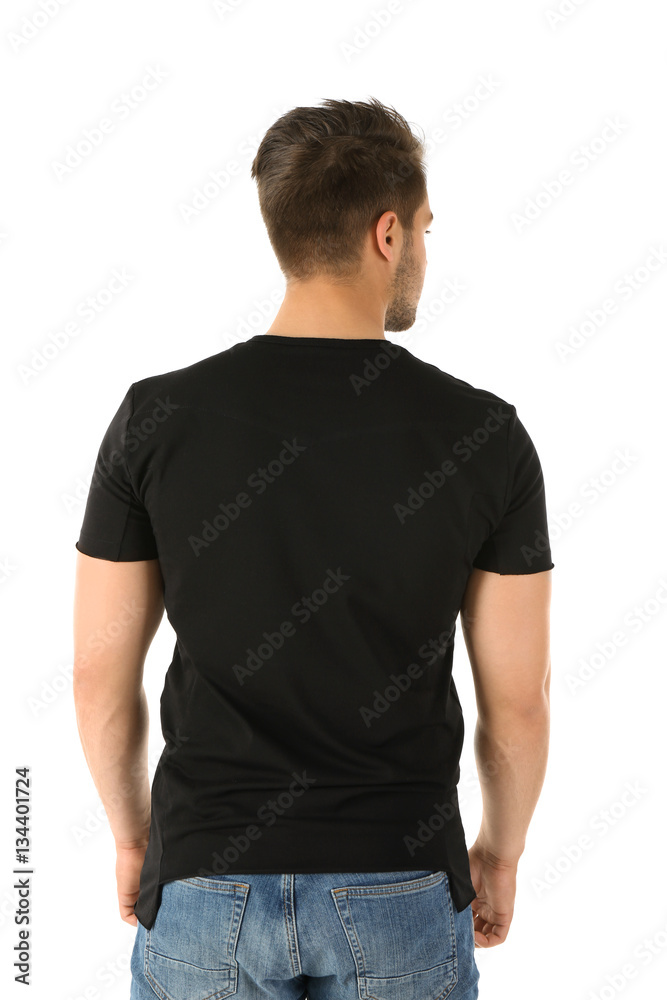 Man back, isolated on white Man back, isolated on white