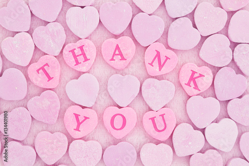 Canvas Print Old fashion thank you message