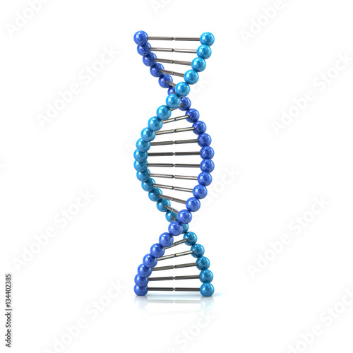Blue DNA icon 3d illustration