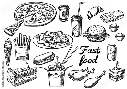 fast Food set sketch