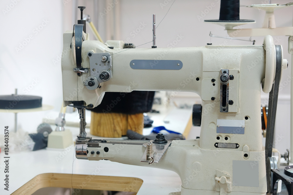 Interior of  of sewing machine