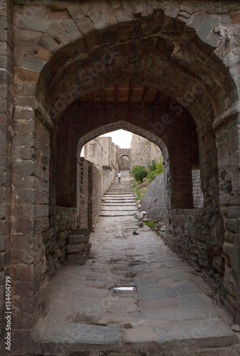  The Kangra Fort, the Main entrance gate. Himachal Pradesh, district of Kangra, India. 