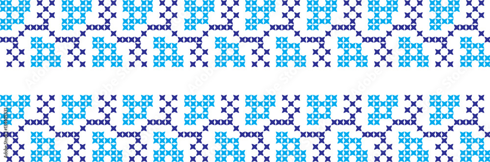Embroidered cross-national pattern Embroidered cross-national pattern
