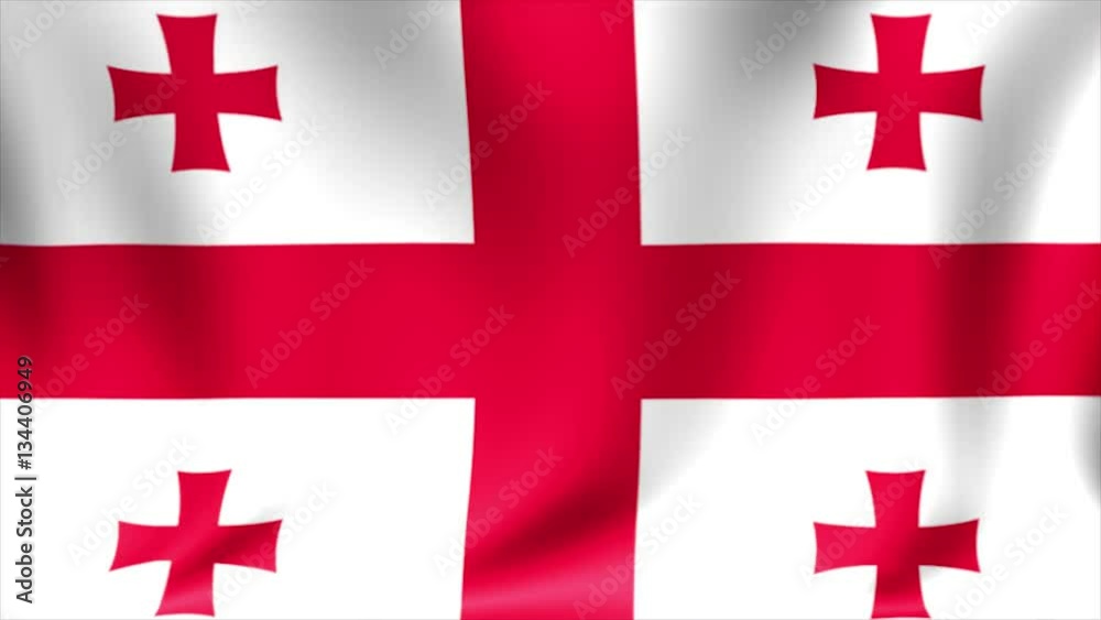 Georgia national Flag. Background Seamless Looping Animation. 4K High Definition Video. Georgia national Flag. Background Seamless Looping Animation. 4K High Definition Video.