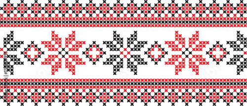 Photography Embroidered cross-national pattern