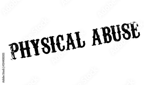 Physical Abuse rubber stamp. Grunge design with dust scratches. Effects can be easily removed for a clean, crisp look. Color is easily changed.