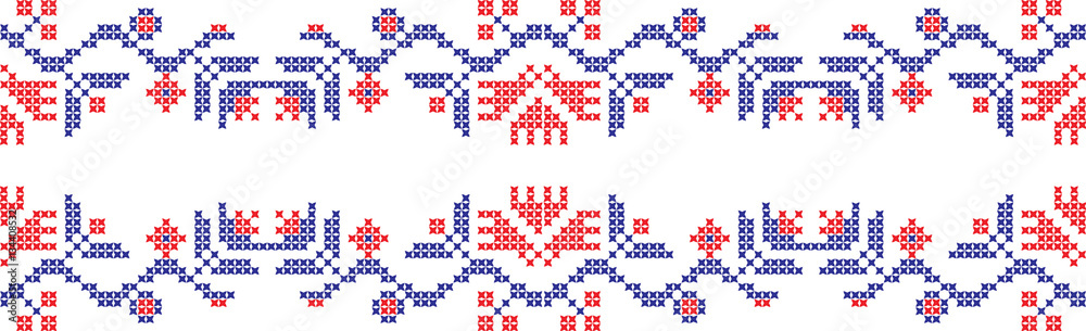 Obraz premium Embroidered cross-national pattern