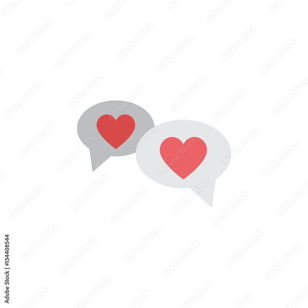 Valentines speech bubble icon