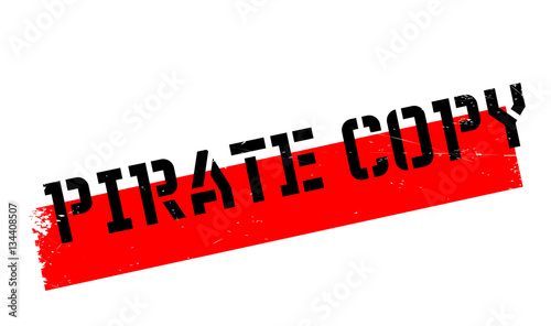 Pirate Copy rubber stamp. Grunge design with dust scratches. Effects can be easily removed for a clean, crisp look. Color is easily changed.