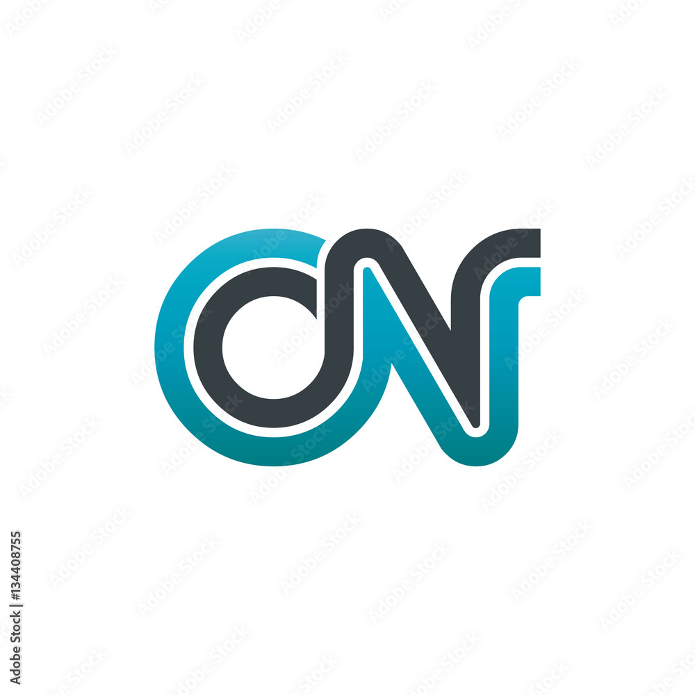 Initial Letter CN ON Linked Design Logo Initial Letter CN ON Linked Design Logo