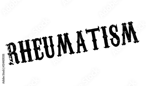 Rheumatism rubber stamp. Grunge design with dust scratches. Effects can be easily removed for a clean, crisp look. Color is easily changed.