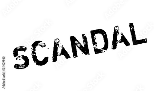 Scandal rubber stamp. Grunge design with dust scratches. Effects can be easily removed for a clean, crisp look. Color is easily changed.