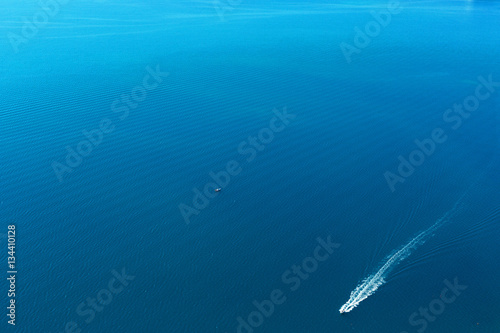 Two boats on the sea surface