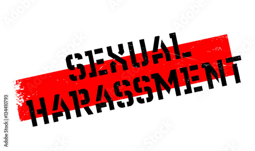 Sexual Harassment rubber stamp. Grunge design with dust scratches. Effects can be easily removed for a clean, crisp look. Color is easily changed. photo