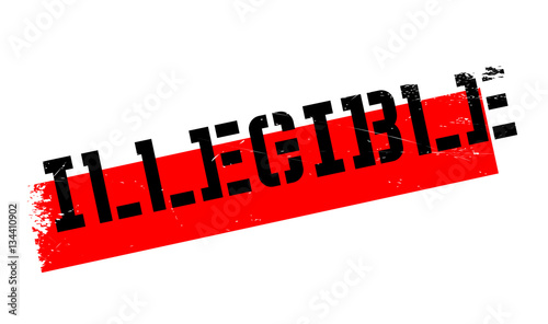 Illegible rubber stamp