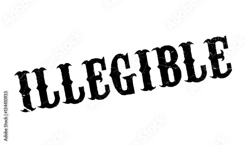 Illegible rubber stamp