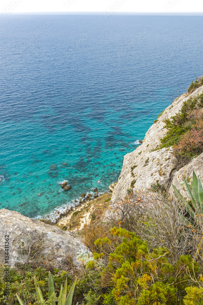 Rocky seacoast on Sardinia island, Italy