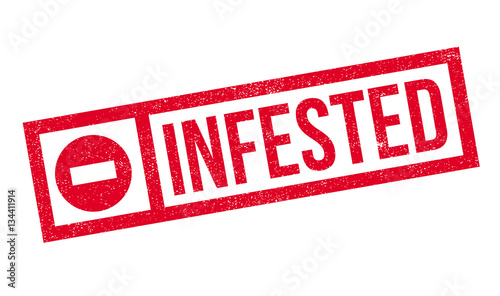 Infested rubber stamp