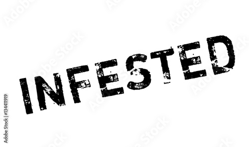Infested rubber stamp