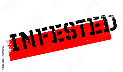 Infested rubber stamp