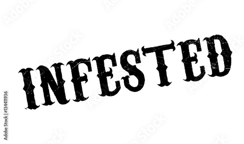 Infested rubber stamp