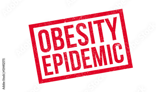 Obesity Epidemic rubber stamp. Grunge design with dust scratches. Effects can be easily removed for a clean, crisp look. Color is easily changed.
