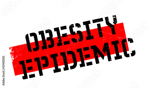 Obesity Epidemic rubber stamp. Grunge design with dust scratches. Effects can be easily removed for a clean, crisp look. Color is easily changed.
