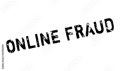 Online Fraud rubber stamp. Grunge design with dust scratches. Effects can be easily removed for a clean, crisp look. Color is easily changed.