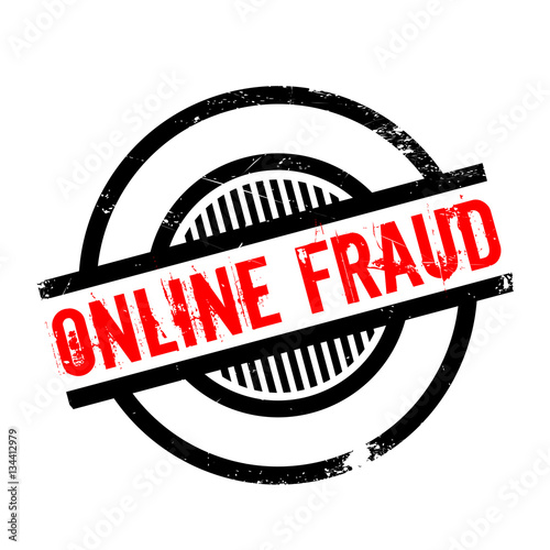 Online Fraud rubber stamp. Grunge design with dust scratches. Effects can be easily removed for a clean, crisp look. Color is easily changed.