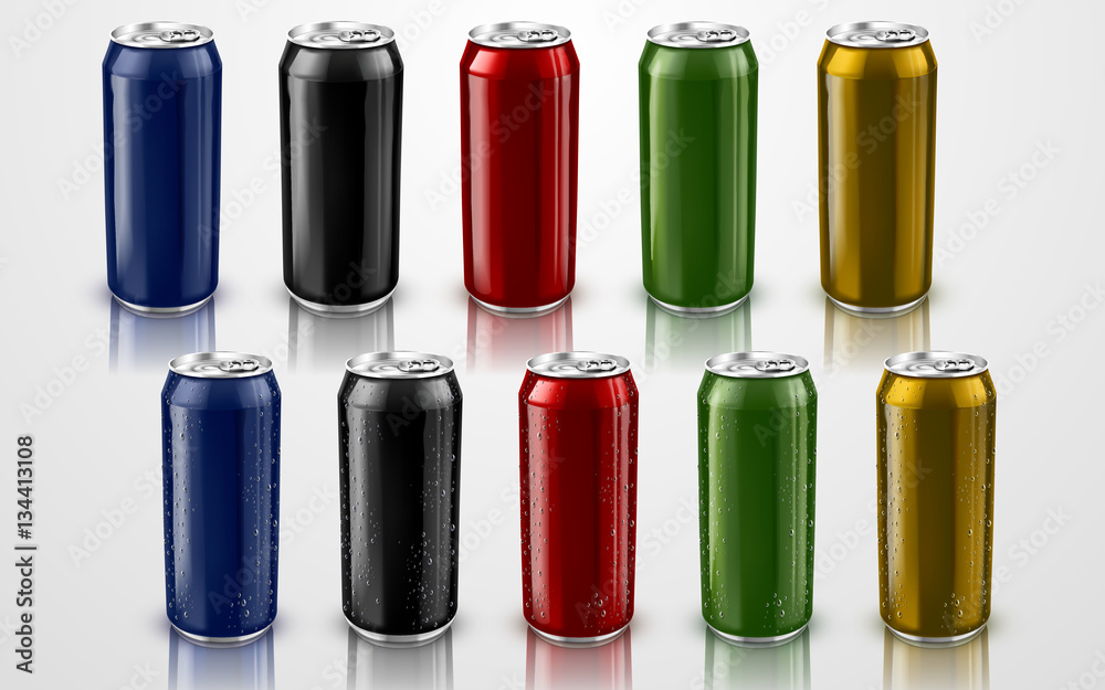 colorful metal cans colorful metal cans