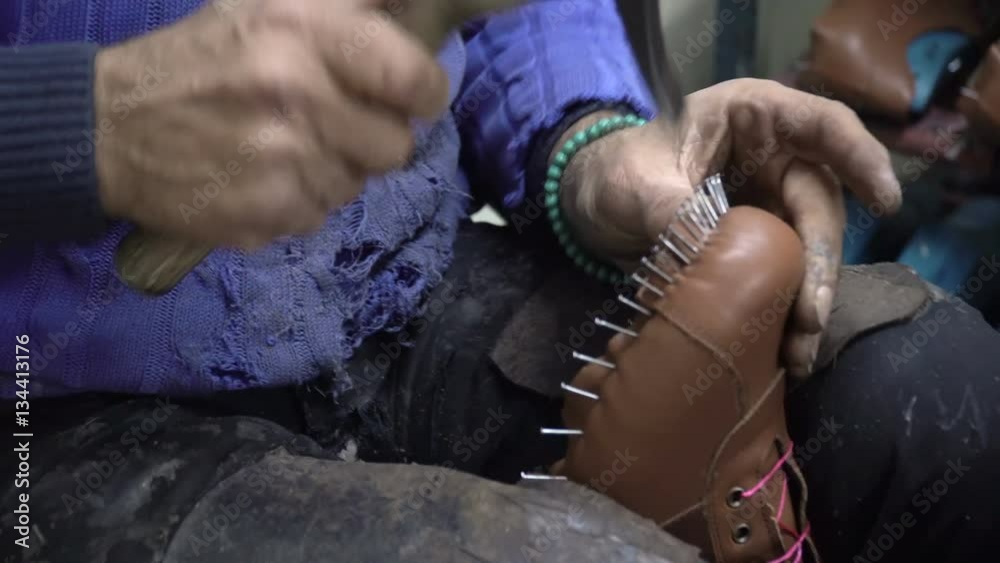 Shoemaker is Making Shoes in His Atelier Shoemaker is Making Shoes in His Atelier