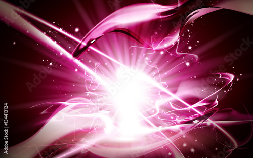 pink light energy orb